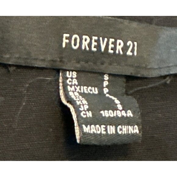 Forever 21 Women's Black Cotton Denim LOng Sleeves Jacket in Size Small Sku 2670 - Picture 11 of 12